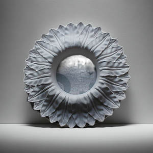 Ceiling Rose Diameter 224 mm / 8.82" Overlay leaf + Adhesive & fixing kit