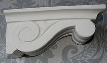 X2 Large Hand Made Scroll  Plaster Corbels 250mm x 146mm x 107mm