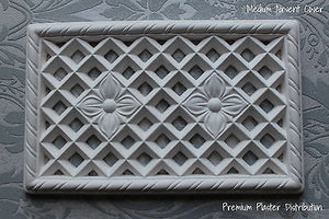 Handcrafted Plaster Ware Medium Air Vent Cover Victorian Design, 350mm X 210mm